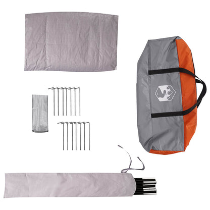 vidaXL Tipi Tent Water-Resistant 3-Person Grey and Orange