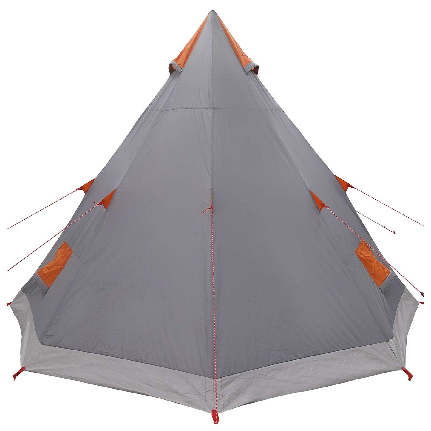 vidaXL Tipi Tent Water-Resistant 3-Person Grey and Orange