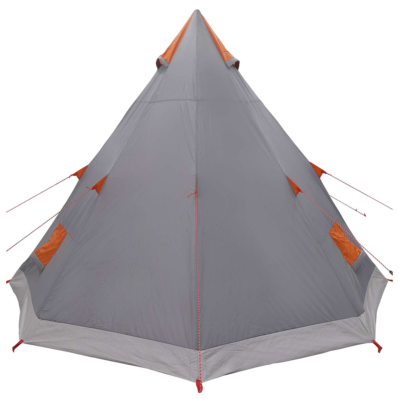 vidaXL Tipi Tent Water-Resistant 3-Person Grey and Orange