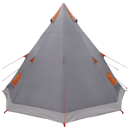 vidaXL Tipi Tent Water-Resistant 3-Person Grey and Orange