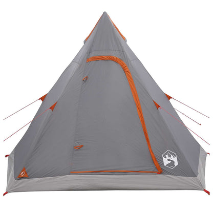 vidaXL Tipi Tent Water-Resistant 3-Person Grey and Orange