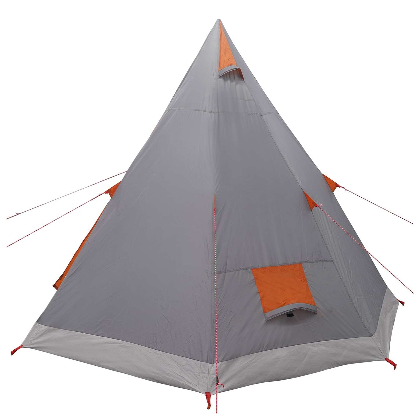 vidaXL Tipi Tent Water-Resistant 3-Person Grey and Orange