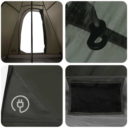 vidaXL Tipi Tent Water-Resistant 3-Person Army Green