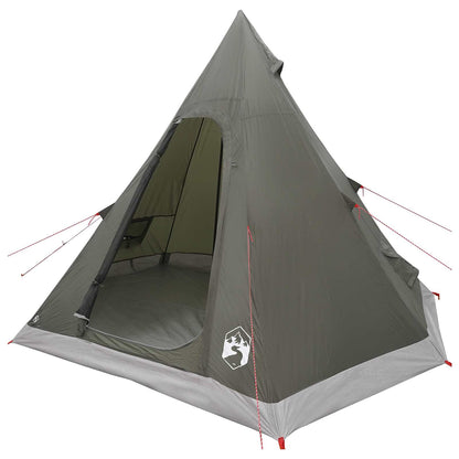 vidaXL Tipi Tent Water-Resistant 3-Person Army Green