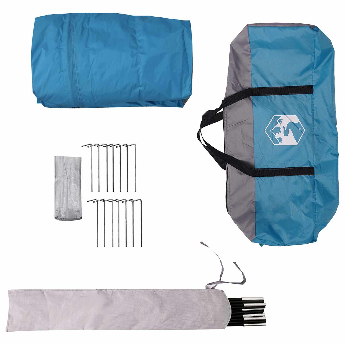 vidaXL Canopy Tent Water-Resistant Blue 185T Polyester with PU Coating