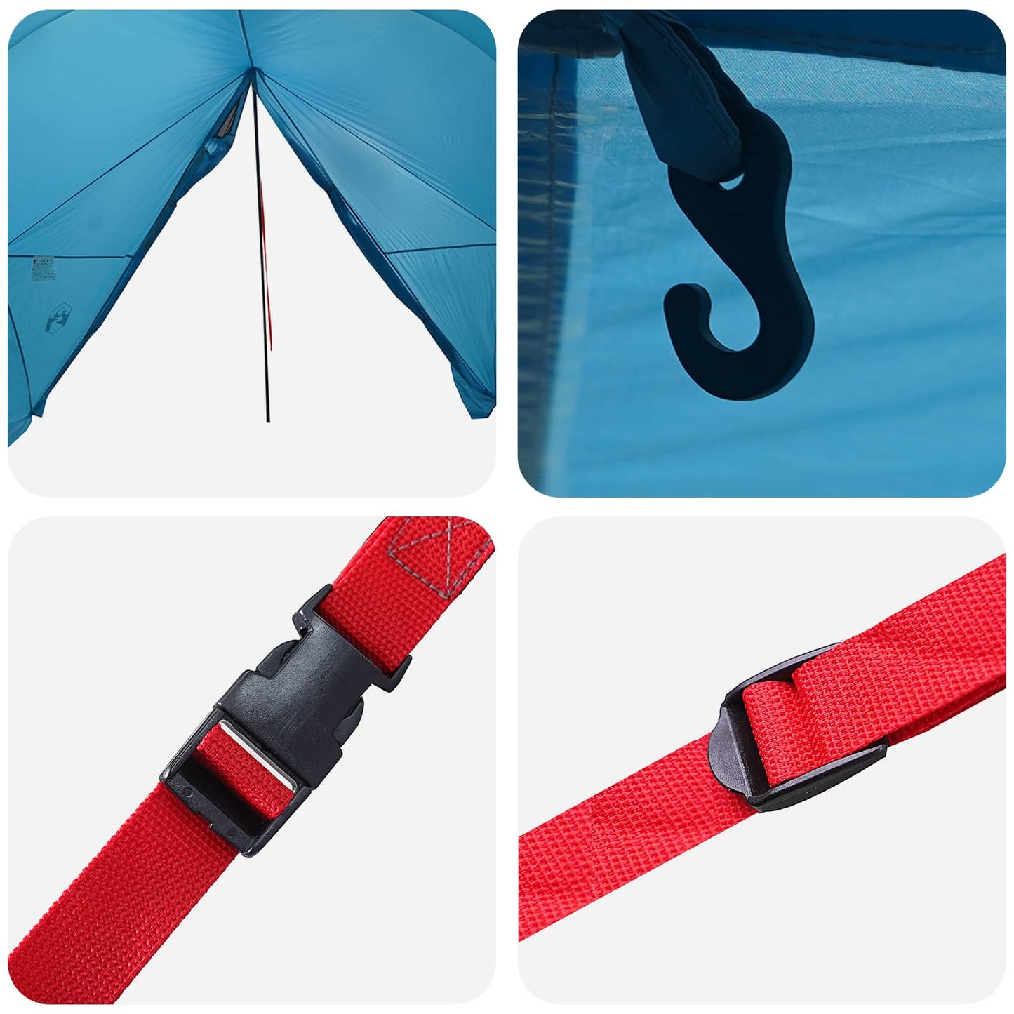 vidaXL Canopy Tent Water-Resistant Blue 185T Polyester with PU Coating