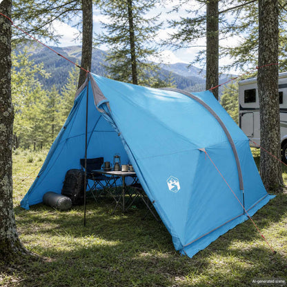 vidaXL Canopy Tent Water-Resistant Blue 185T Polyester with PU Coating