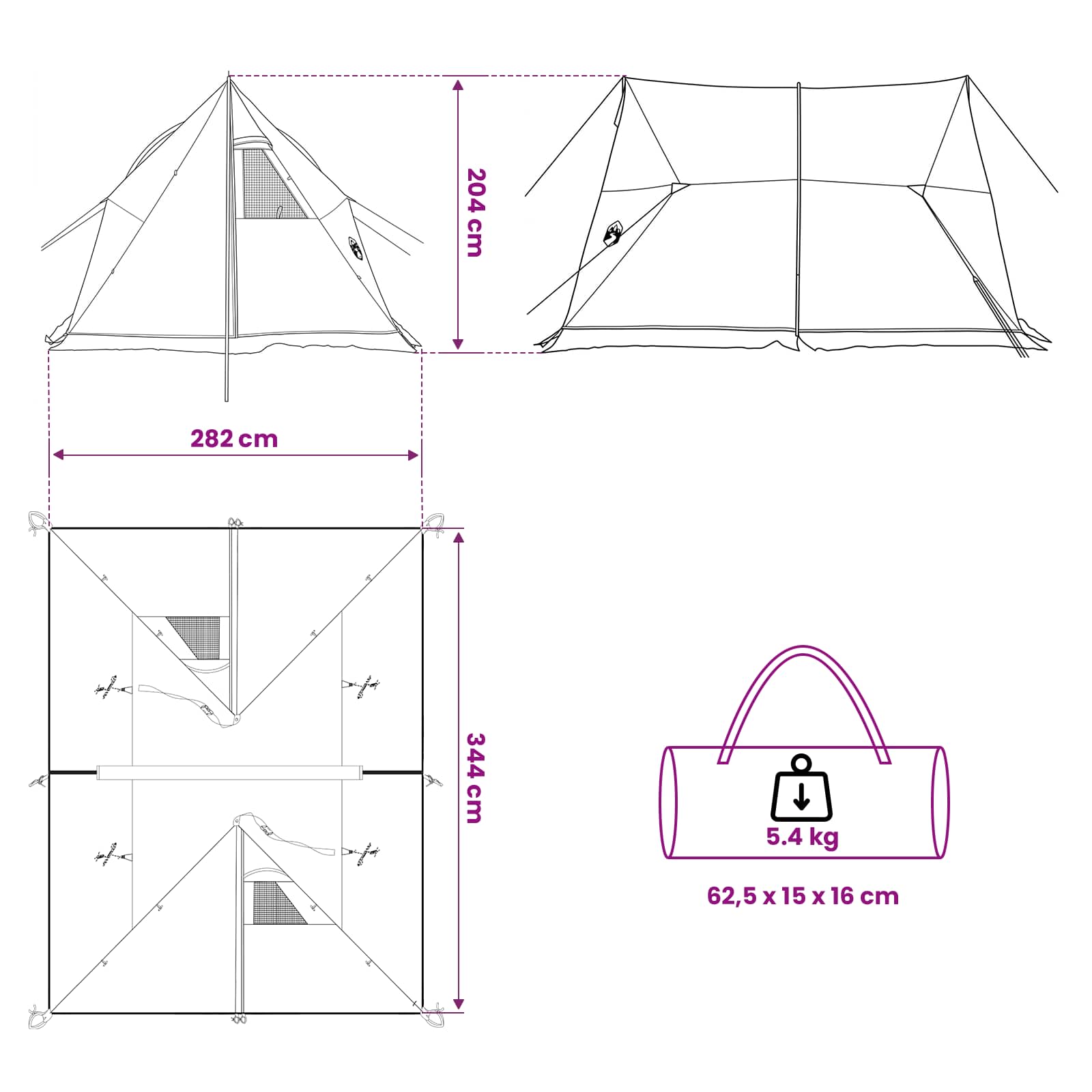 vidaXL Canopy Tent Water-Resistant Blue 185T Polyester with PU Coating