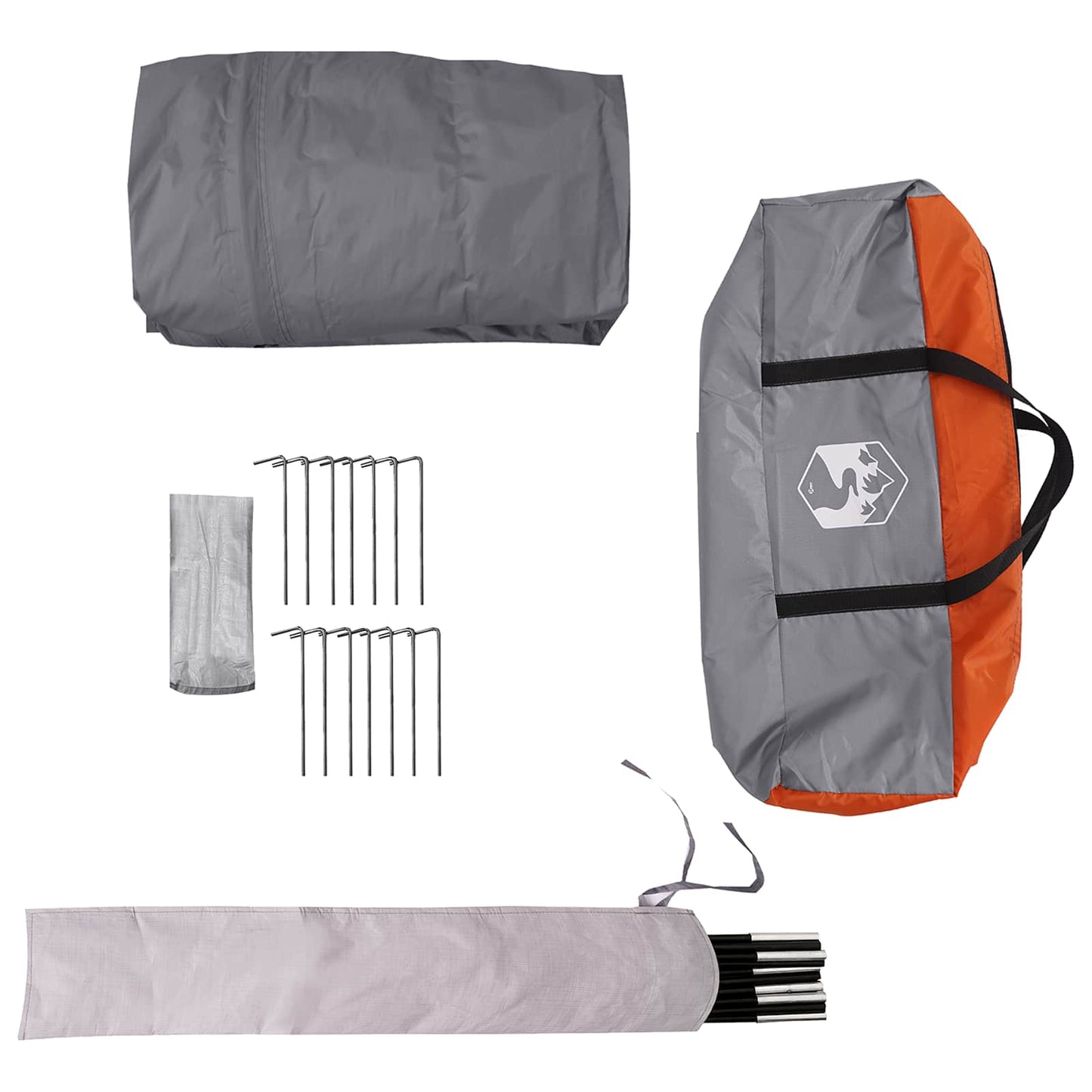 vidaXL Canopy Tent Water-Resistant Grey and Orange