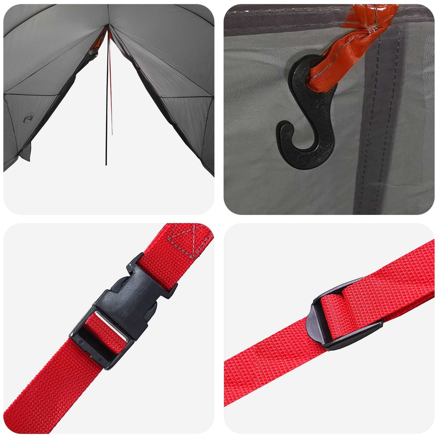 vidaXL Canopy Tent Water-Resistant Grey and Orange
