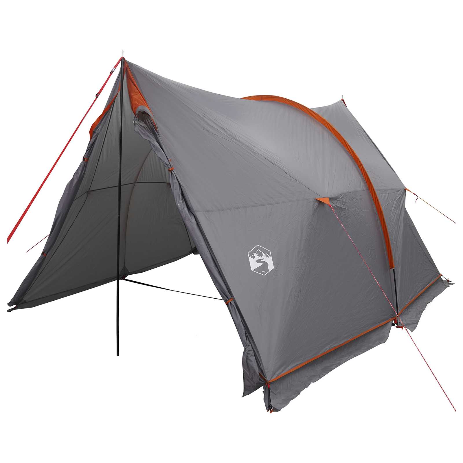 vidaXL Canopy Tent Water-Resistant Grey and Orange