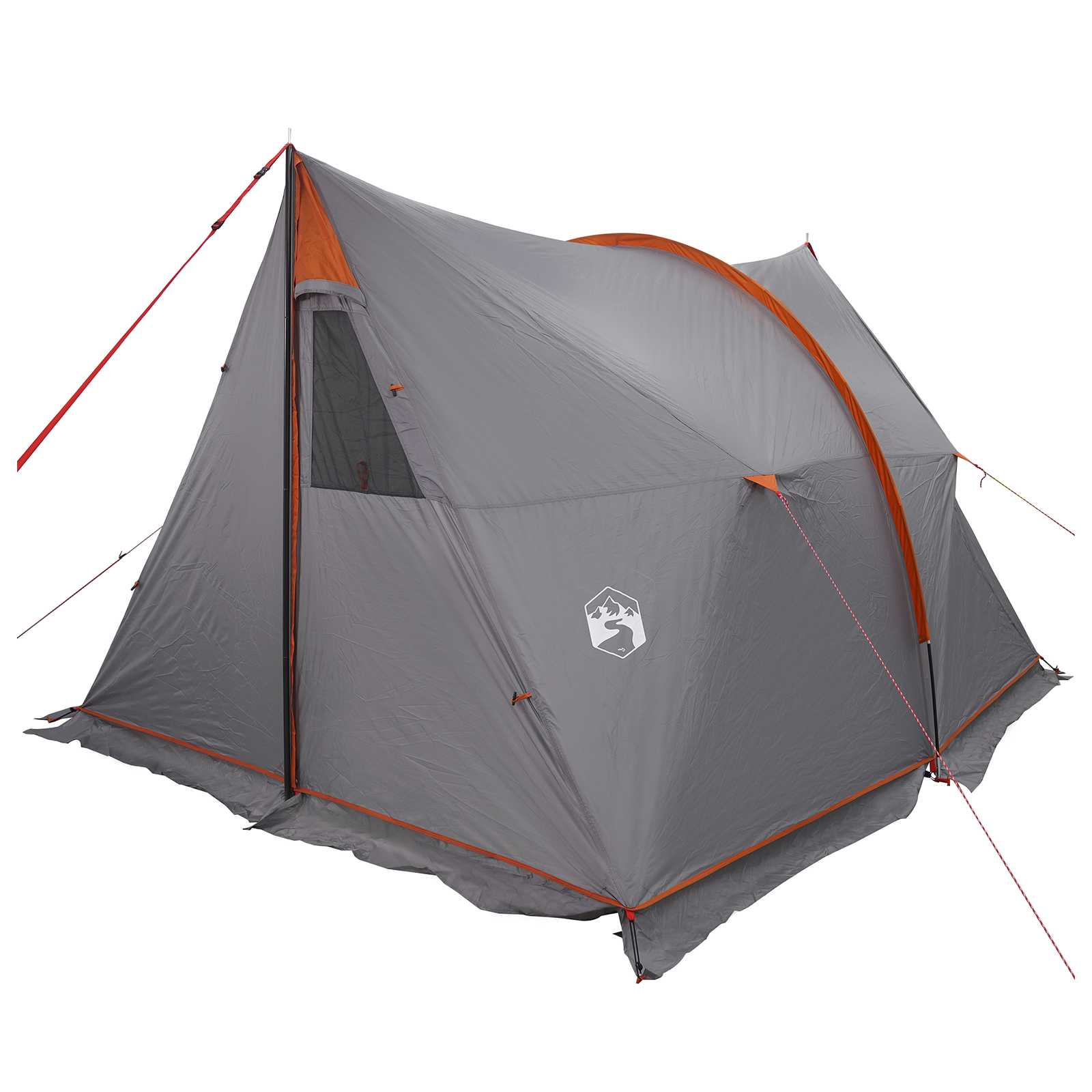 vidaXL Canopy Tent Water-Resistant Grey and Orange