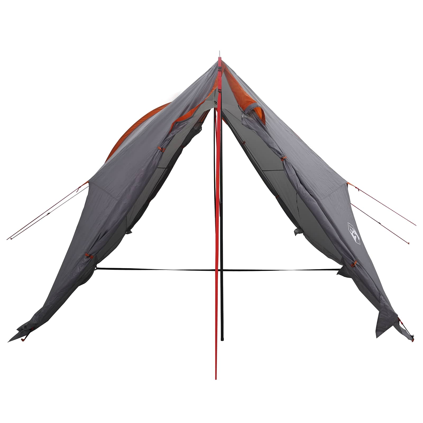 vidaXL Canopy Tent Water-Resistant Grey and Orange