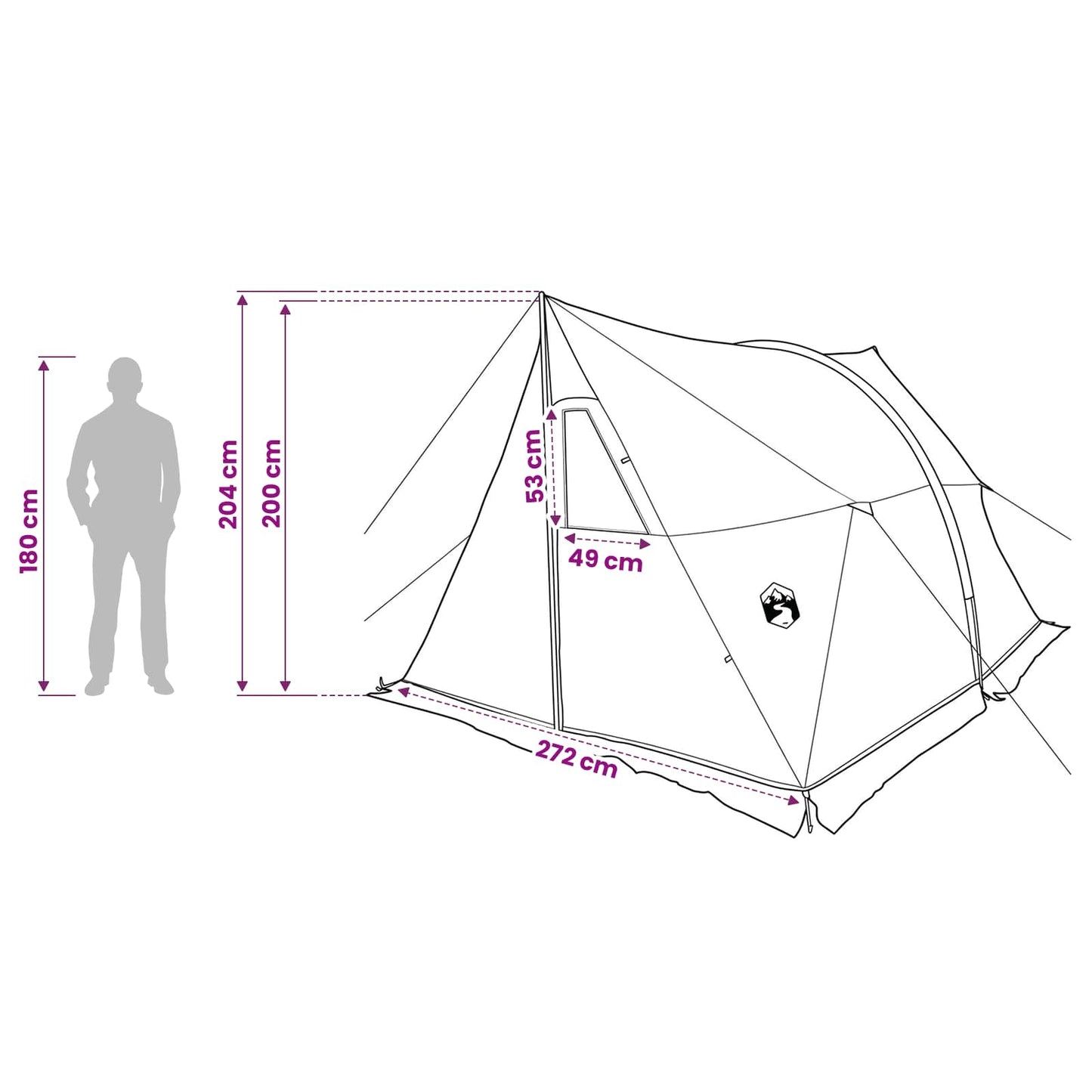 vidaXL Canopy Tent Water-Resistant Grey and Orange