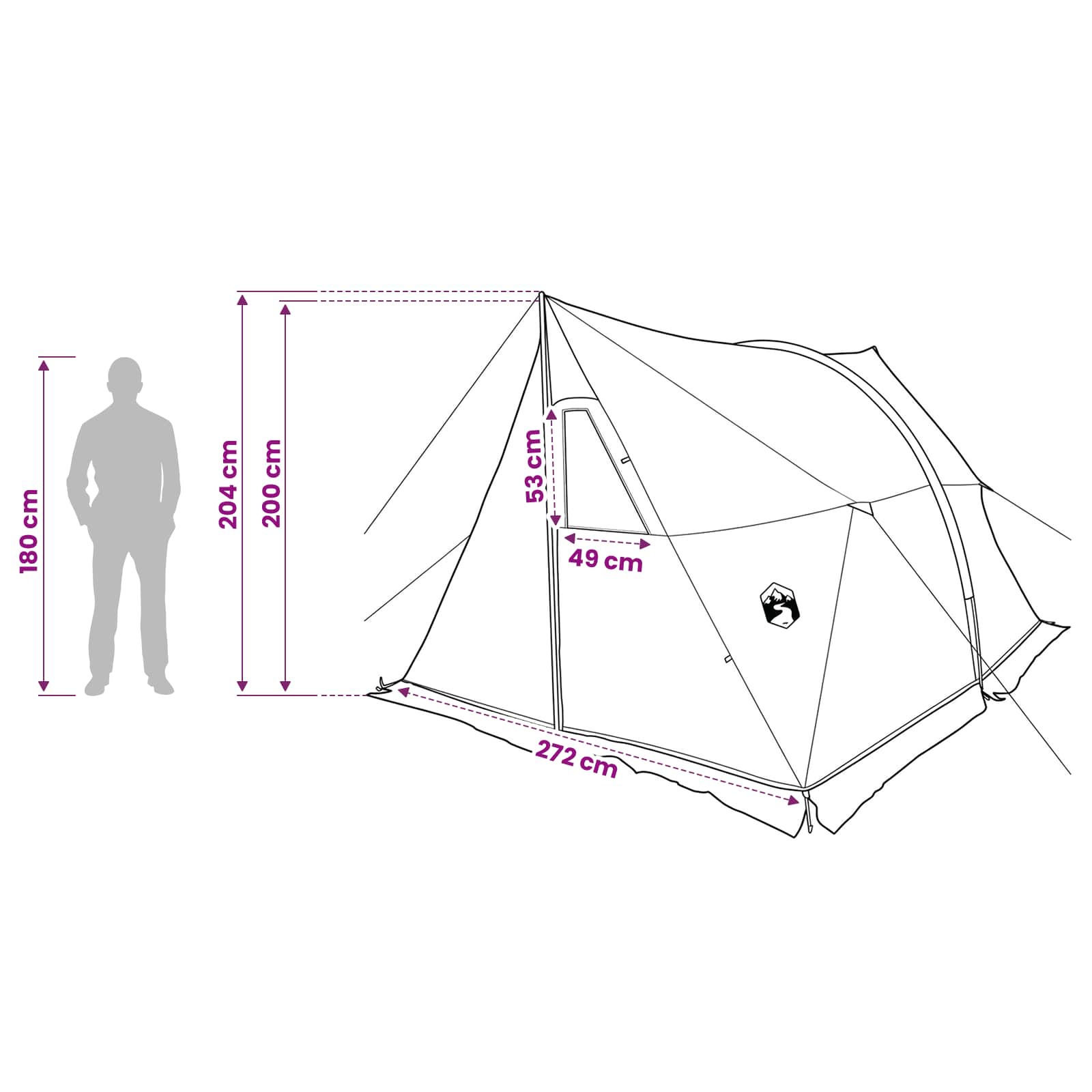 vidaXL Canopy Tent Water-Resistant Grey and Orange