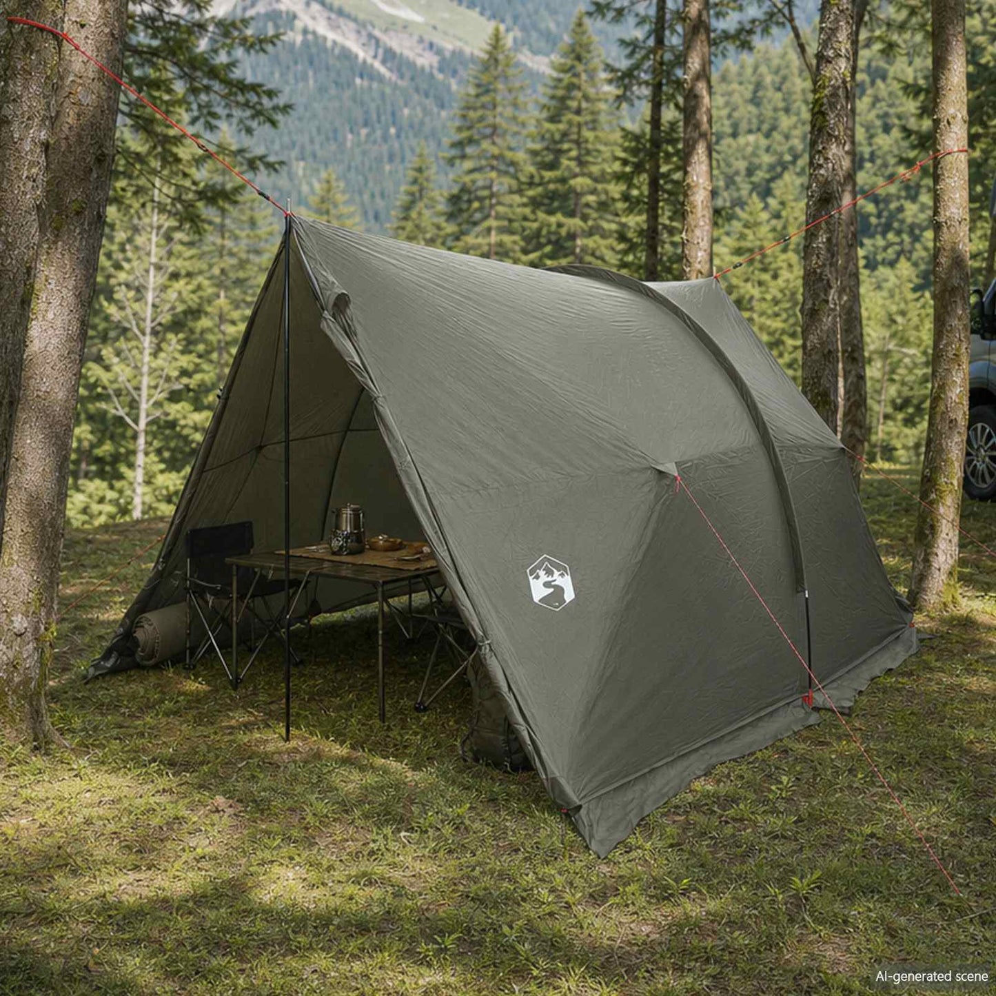 vidaXL Canopy Tent Water-Resistant Army Green