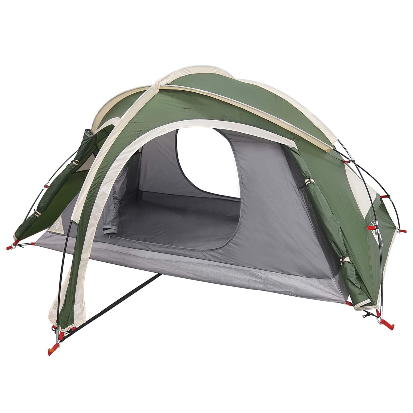 vidaXL Trekking Tent with Rainfly Water-Resistant 2-Person Green