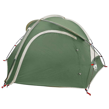 vidaXL Trekking Tent with Rainfly Water-Resistant 2-Person Green