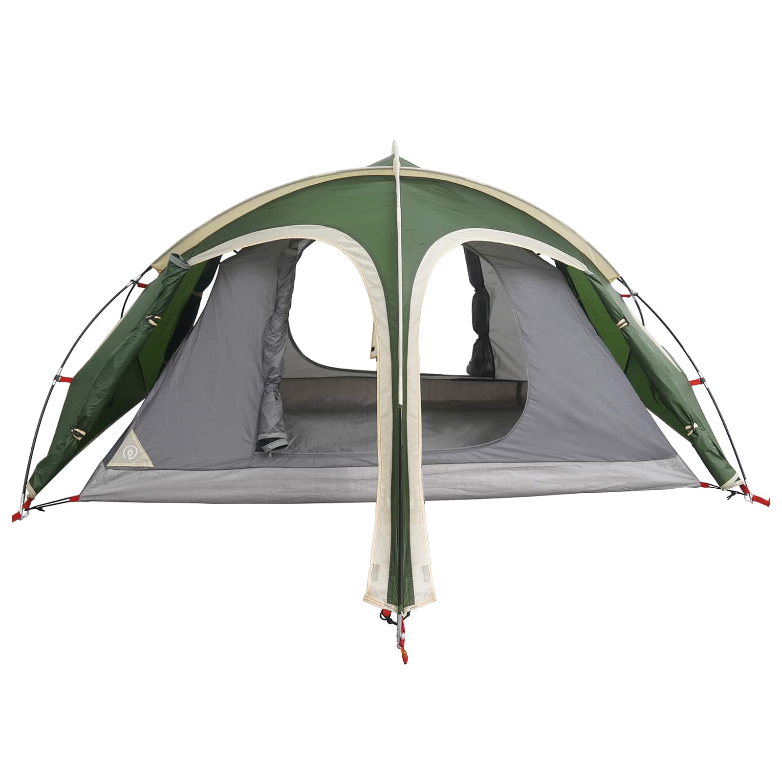 vidaXL Trekking Tent with Rainfly Water-Resistant 2-Person Green