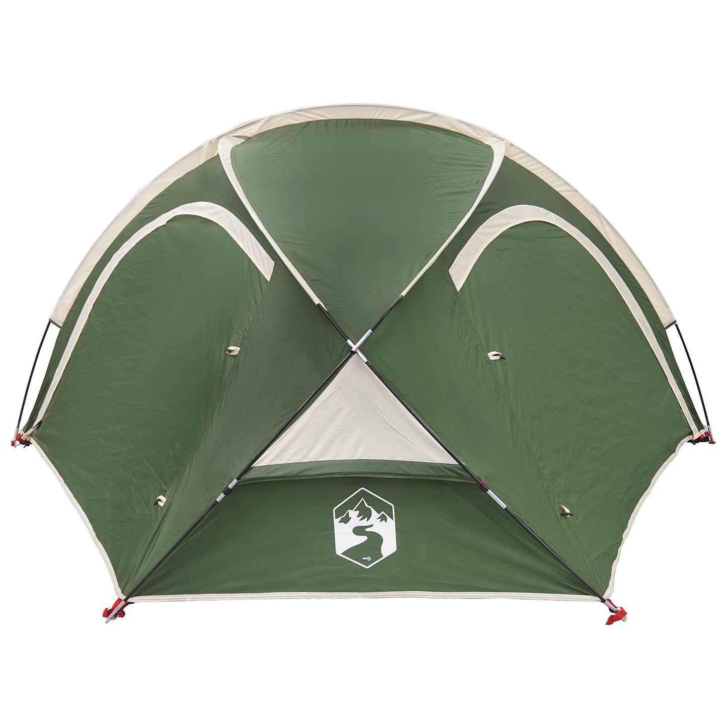 vidaXL Trekking Tent with Rainfly Water-Resistant 2-Person Green