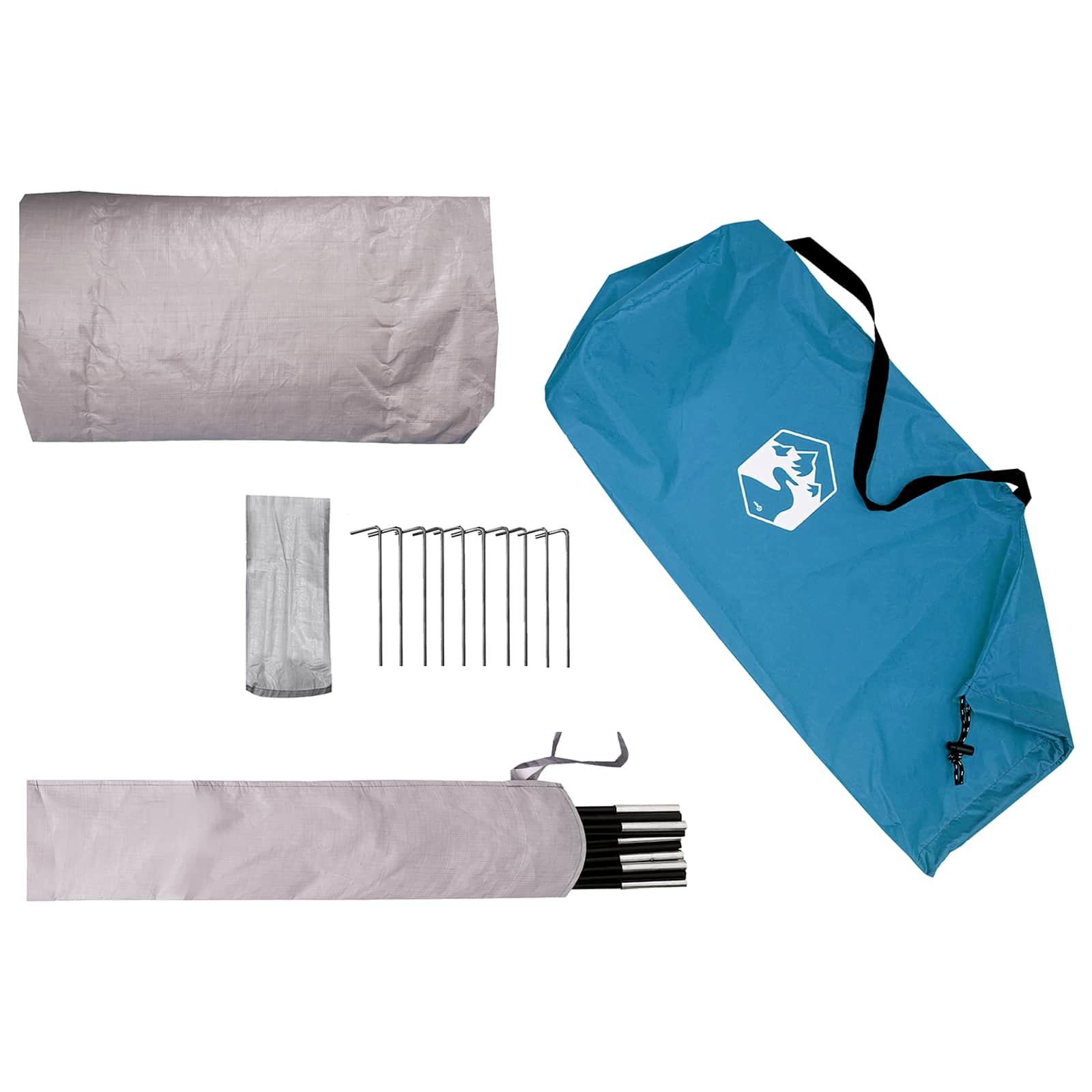 vidaXL Trekking Tent with Rainfly Water-Resistant 2-Person Blue