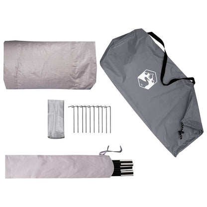 vidaXL Trekking Tent with Rainfly Water-Resistant 2-Person - Grey