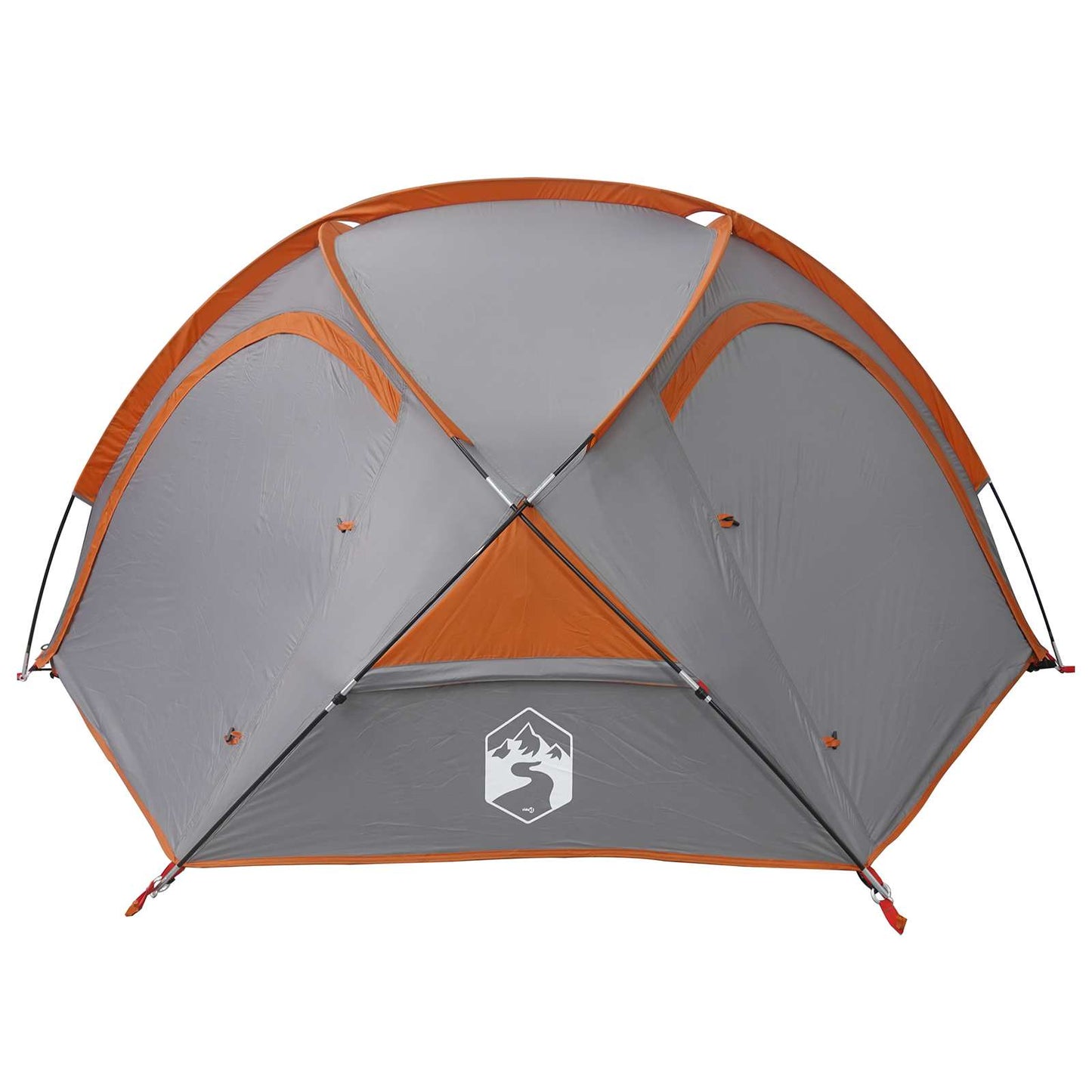 vidaXL Trekking Tent with Rainfly Water-Resistant 2-Person - Grey