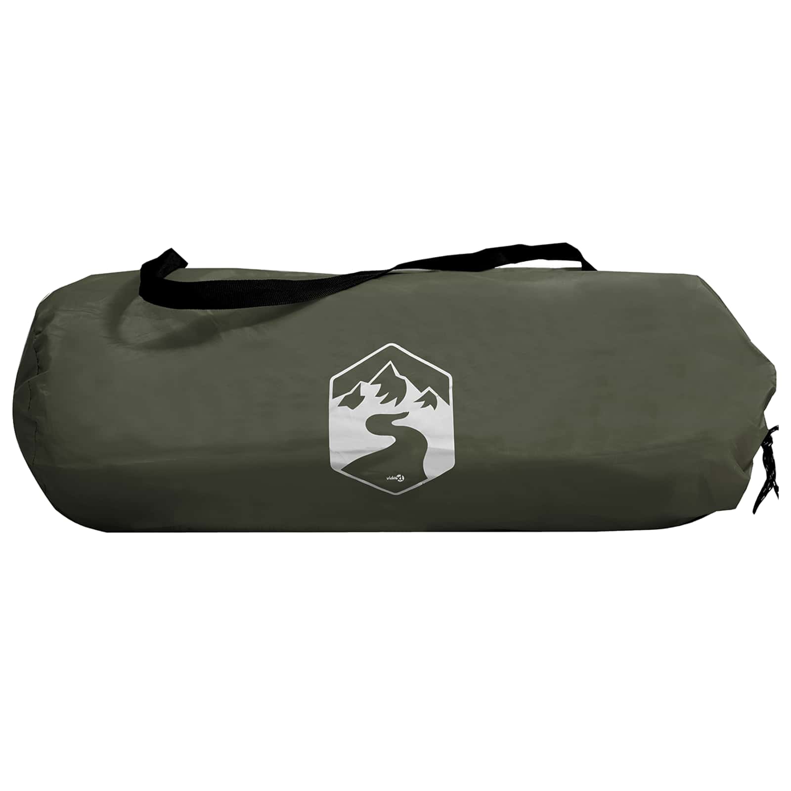 vidaXL Trekking Tent with Rainfly Water-Resistant 2-Person Army Green