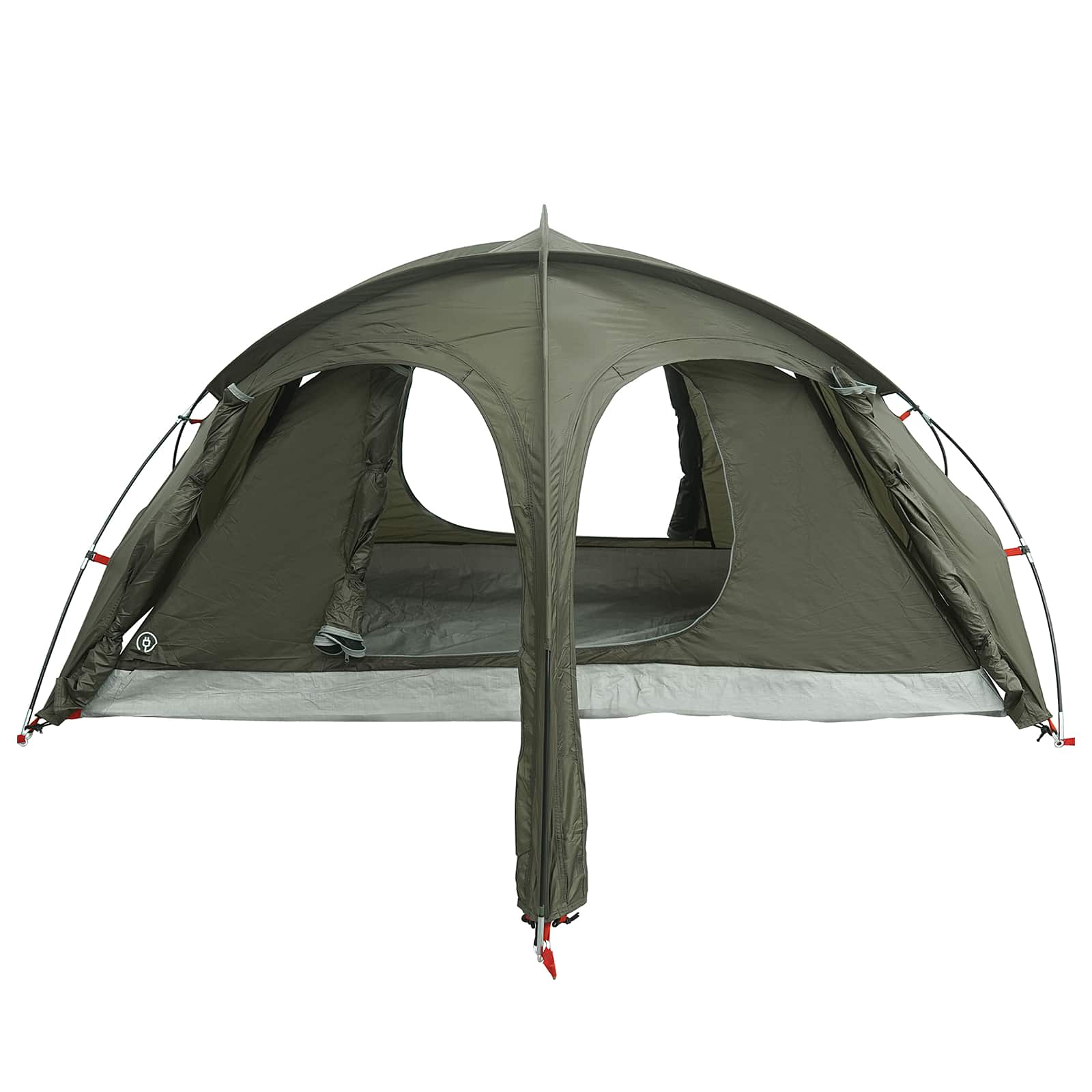vidaXL Trekking Tent with Rainfly Water-Resistant 2-Person Army Green