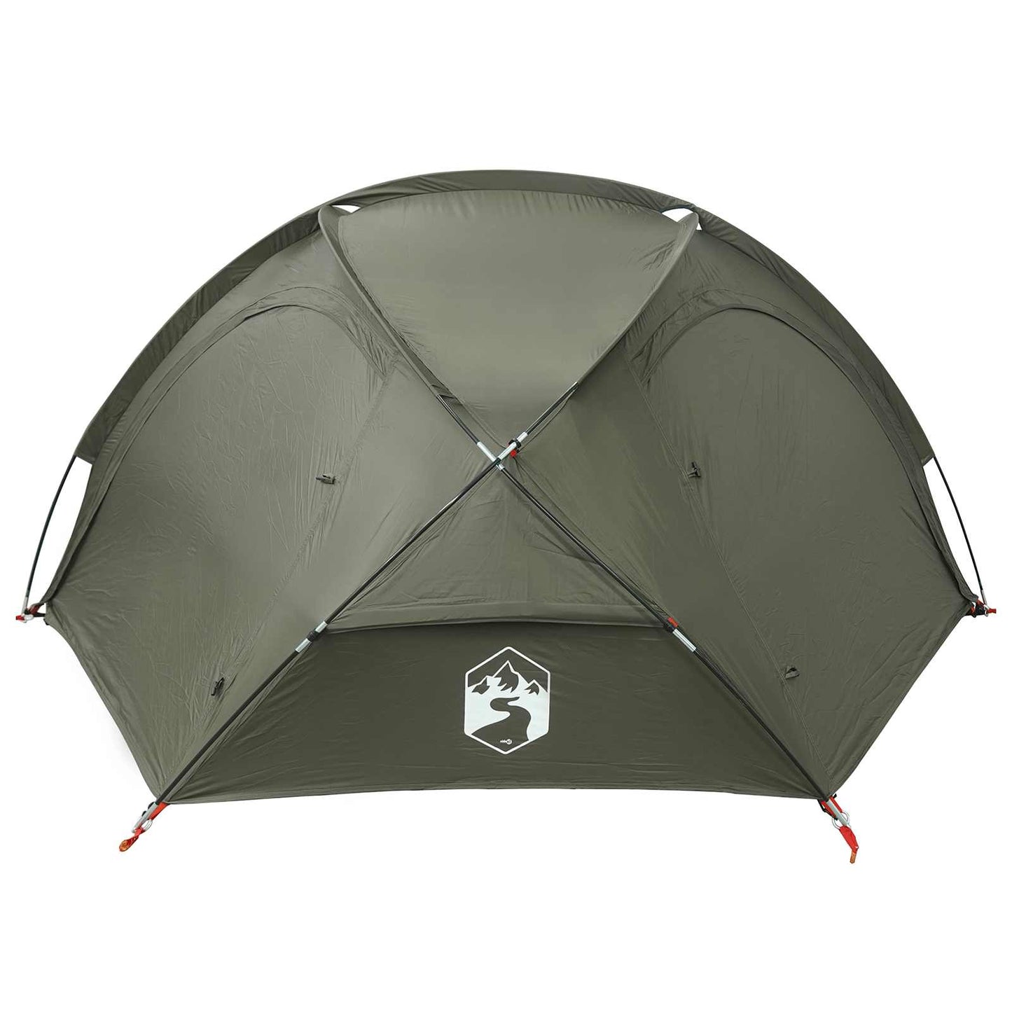vidaXL Trekking Tent with Rainfly Water-Resistant 2-Person Army Green