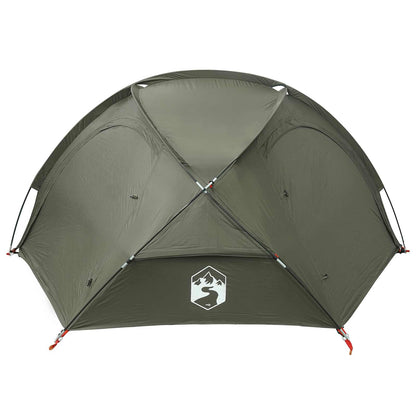 vidaXL Trekking Tent with Rainfly Water-Resistant 2-Person Army Green