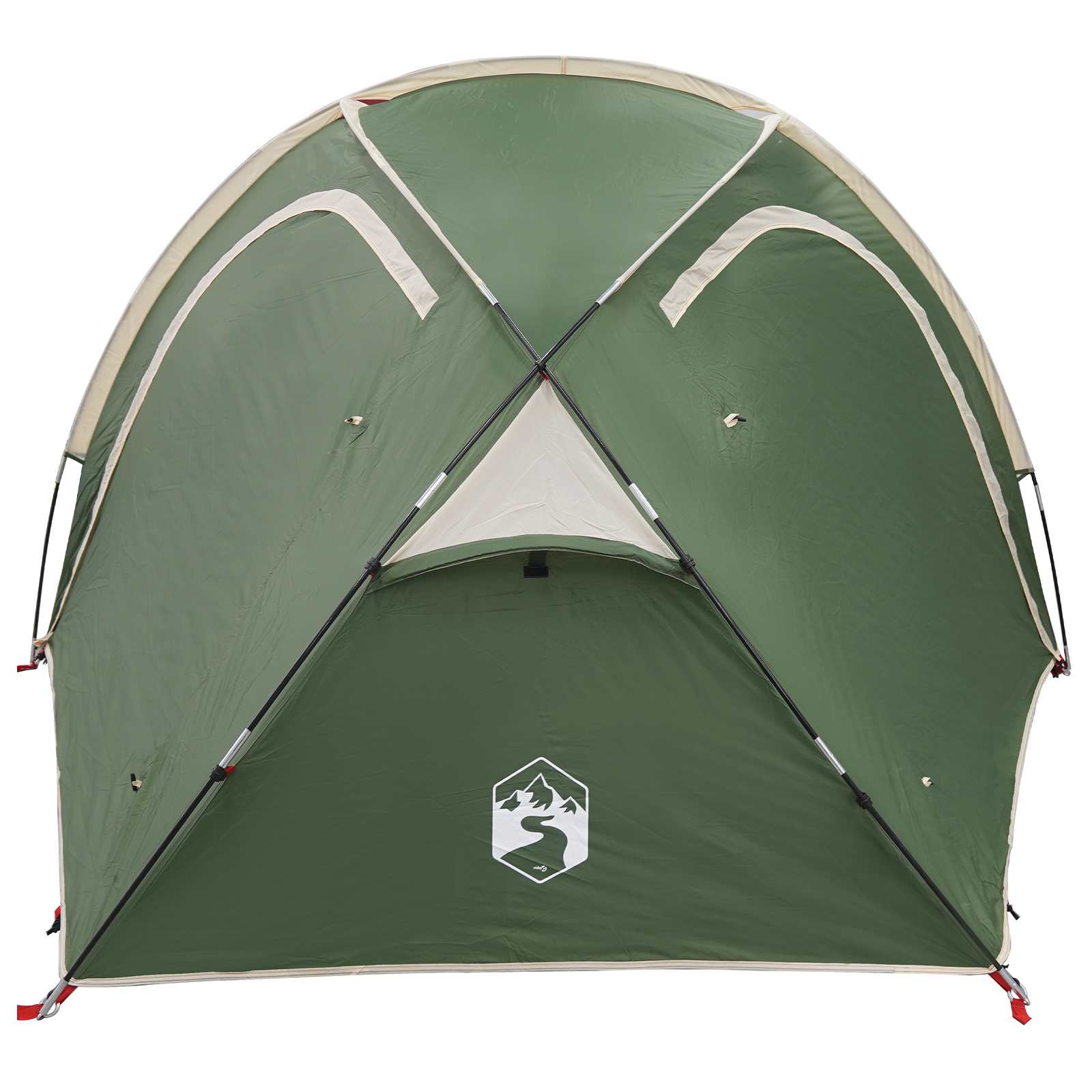 vidaXL Trekking Tent with Rainfly Water-Resistant 3-Person Green