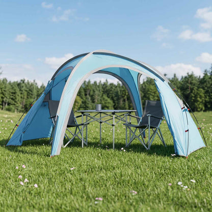 vidaXL Trekking Tent with Rainfly Water-Resistant 3-Person Blue