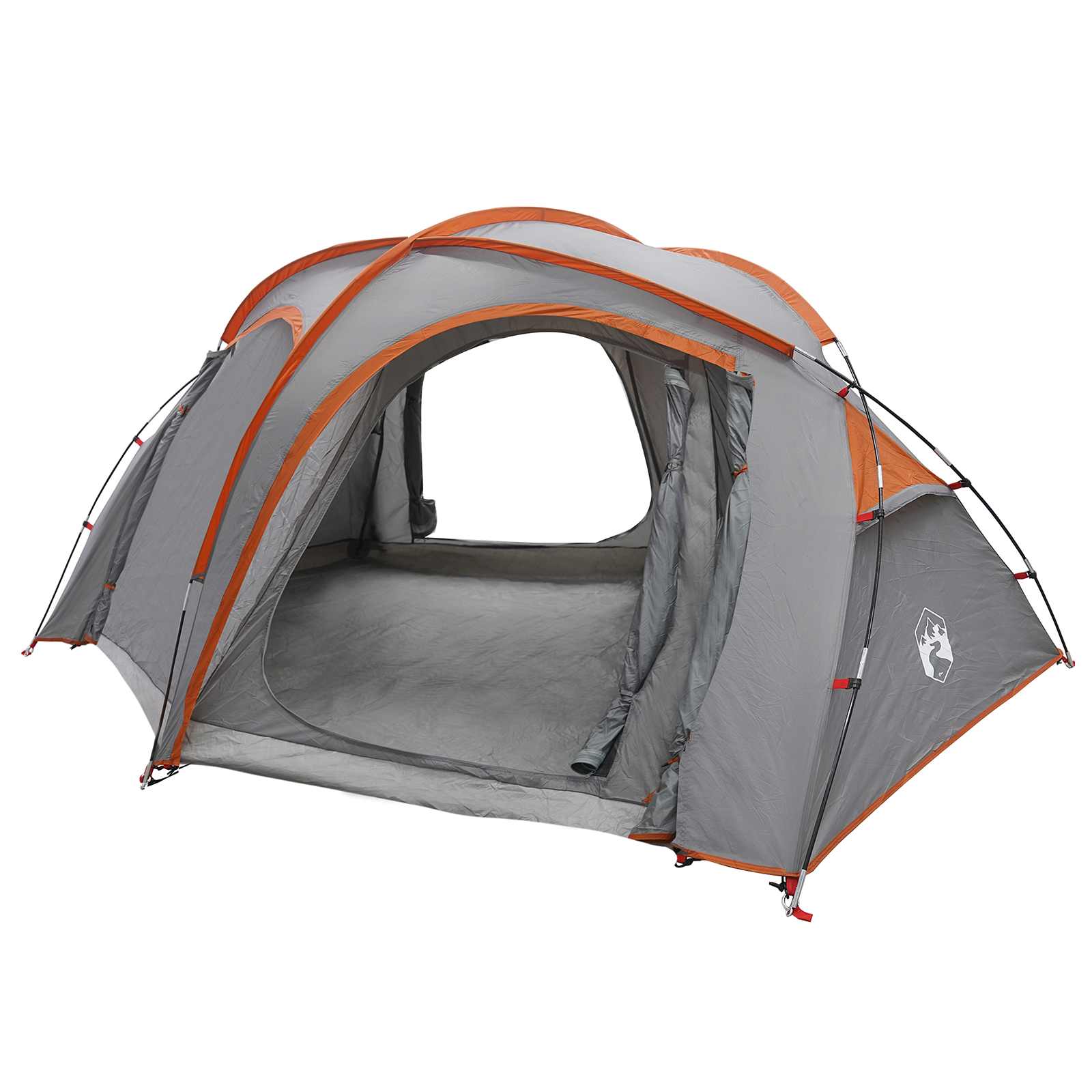 vidaXL Trekking Tent with Rainfly Water-Resistant 3-Person - Grey