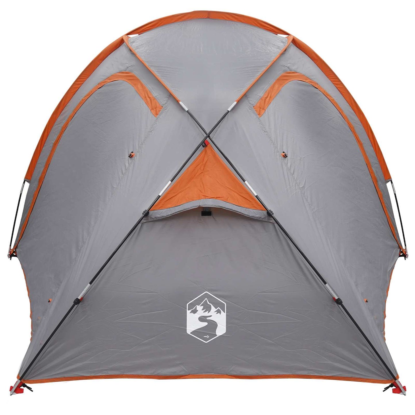 vidaXL Trekking Tent with Rainfly Water-Resistant 3-Person - Grey