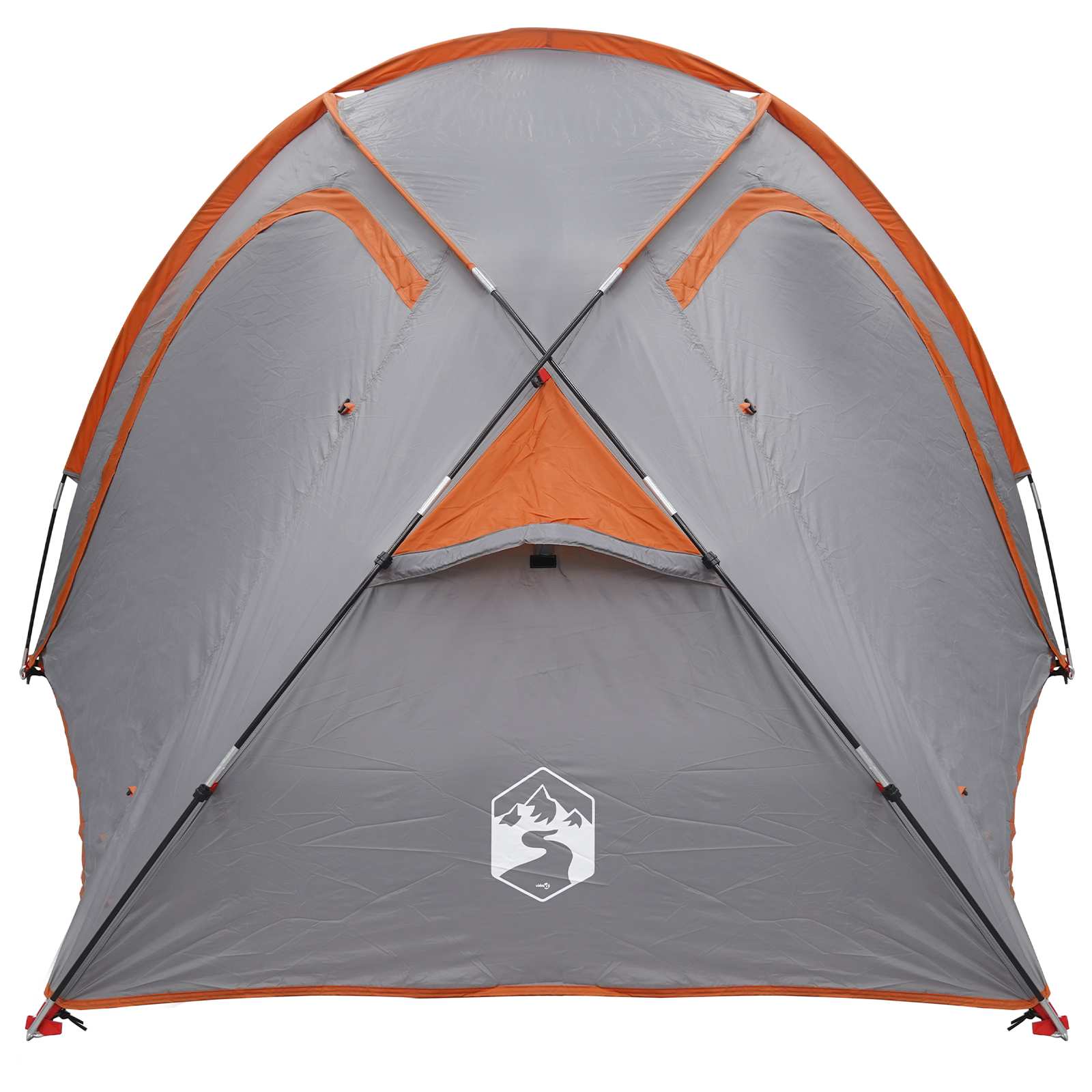 vidaXL Trekking Tent with Rainfly Water-Resistant 3-Person - Grey