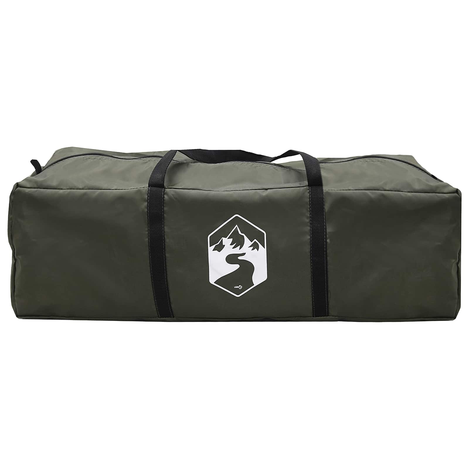 vidaXL Trekking Tent with Rainfly Water-Resistant 3-Person Army Green