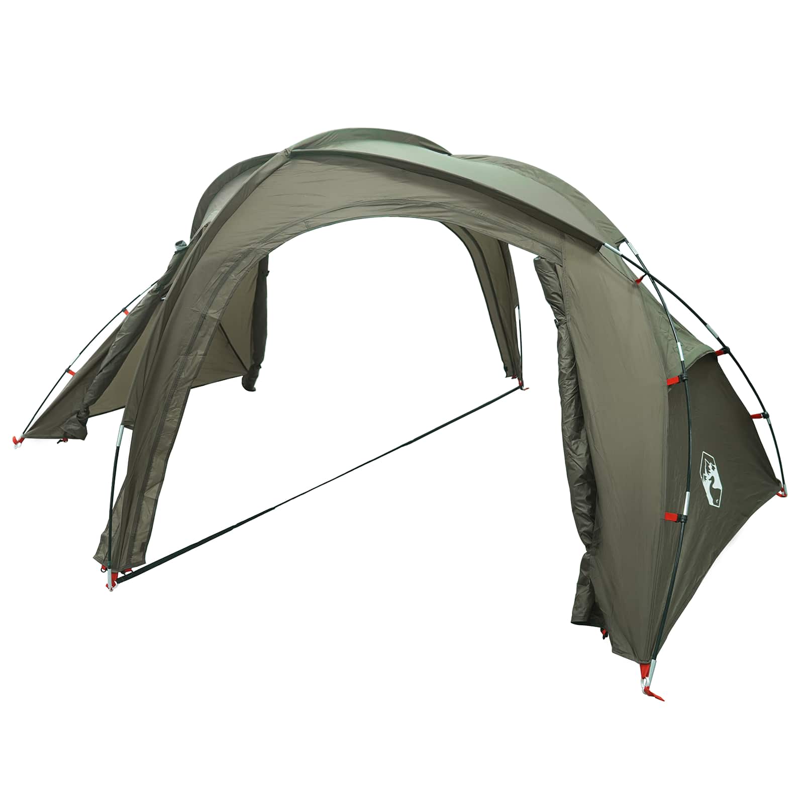 vidaXL Trekking Tent with Rainfly Water-Resistant 3-Person Army Green