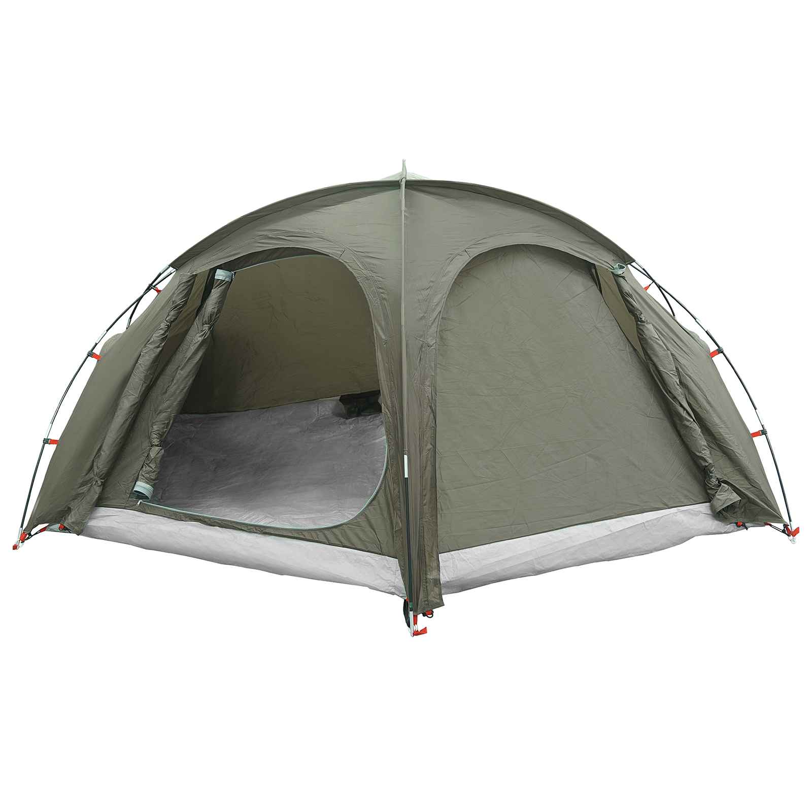 vidaXL Trekking Tent with Rainfly Water-Resistant 3-Person Army Green