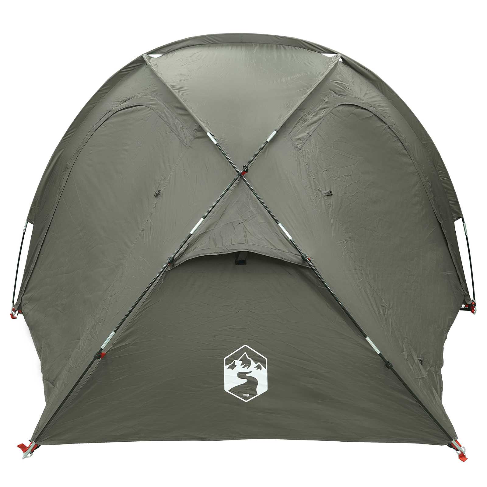 vidaXL Trekking Tent with Rainfly Water-Resistant 3-Person Army Green