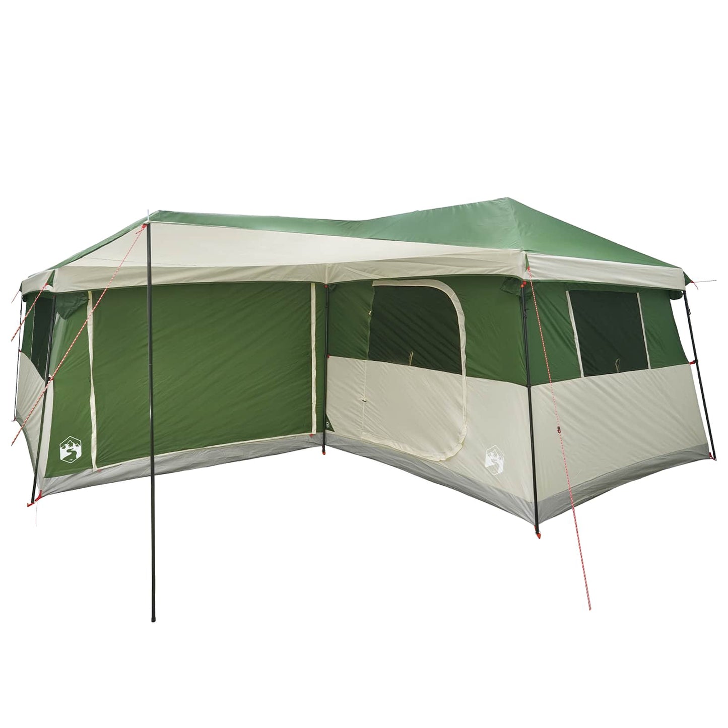 vidaXL Family Tent with Rainfly Water-Resistant 14-Person Green