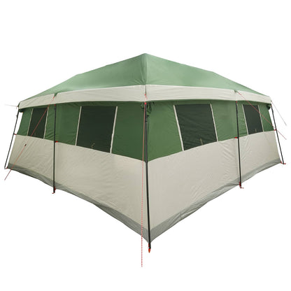 vidaXL Family Tent with Rainfly Water-Resistant 14-Person Green