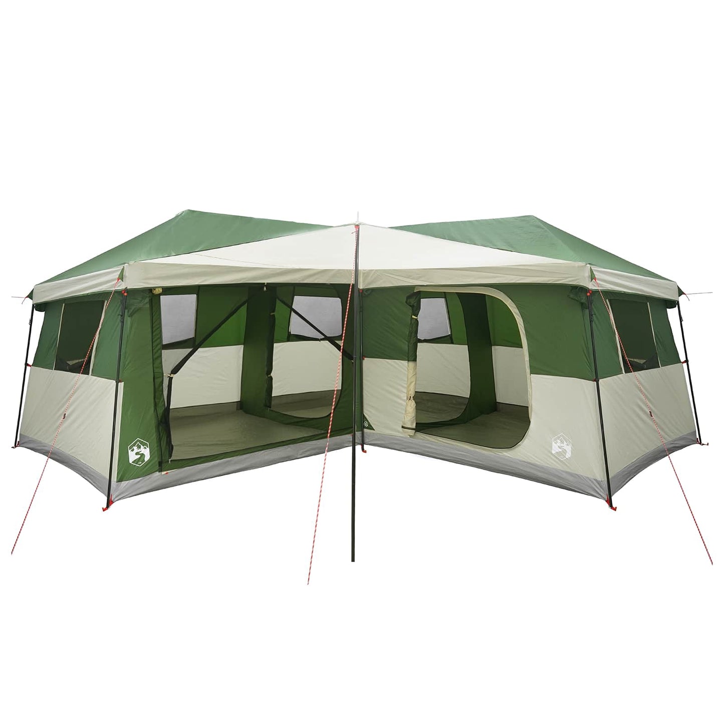 vidaXL Family Tent with Rainfly Water-Resistant 14-Person Green