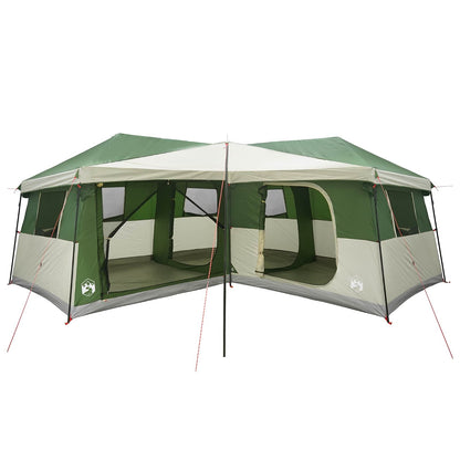 vidaXL Family Tent with Rainfly Water-Resistant 14-Person Green
