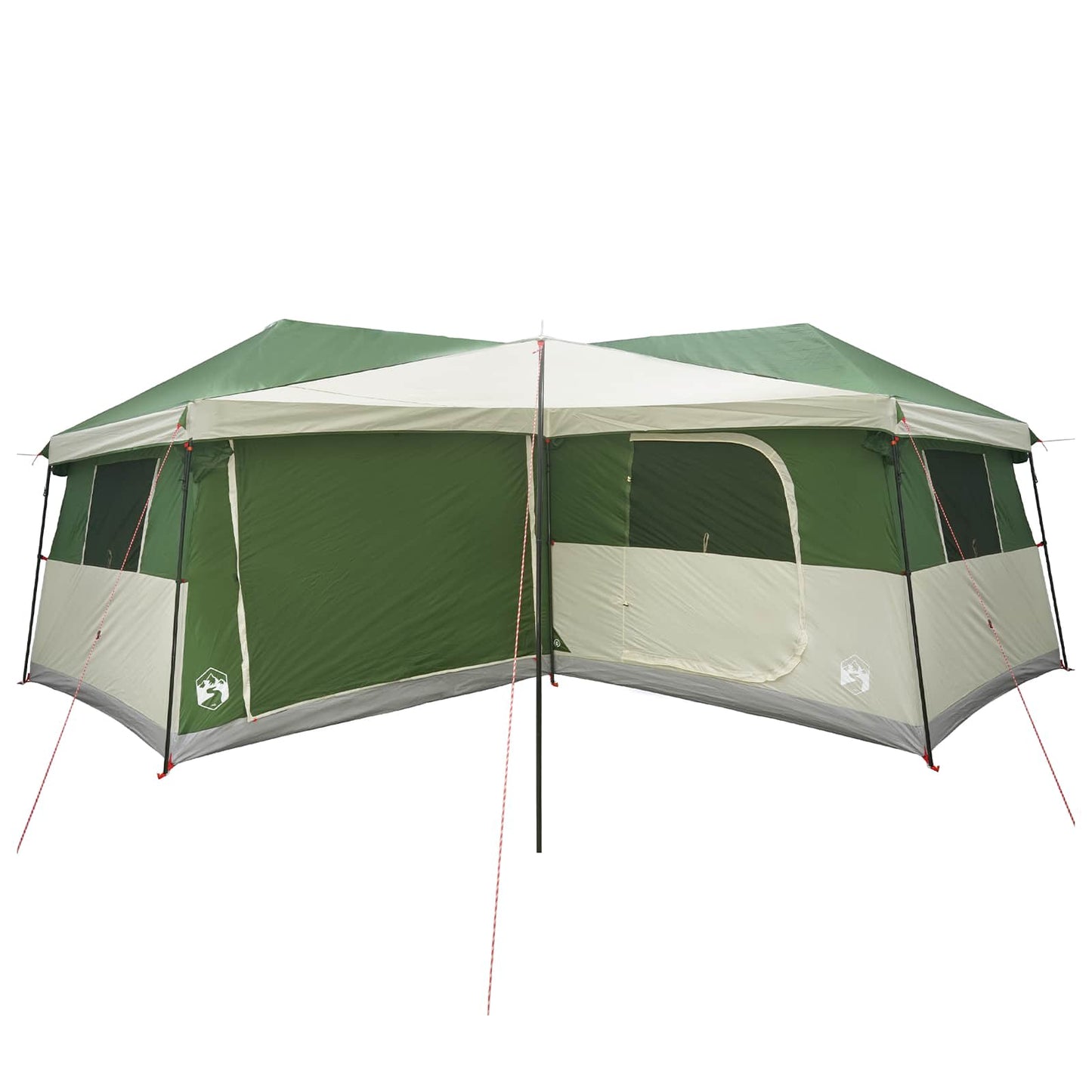 vidaXL Family Tent with Rainfly Water-Resistant 14-Person Green