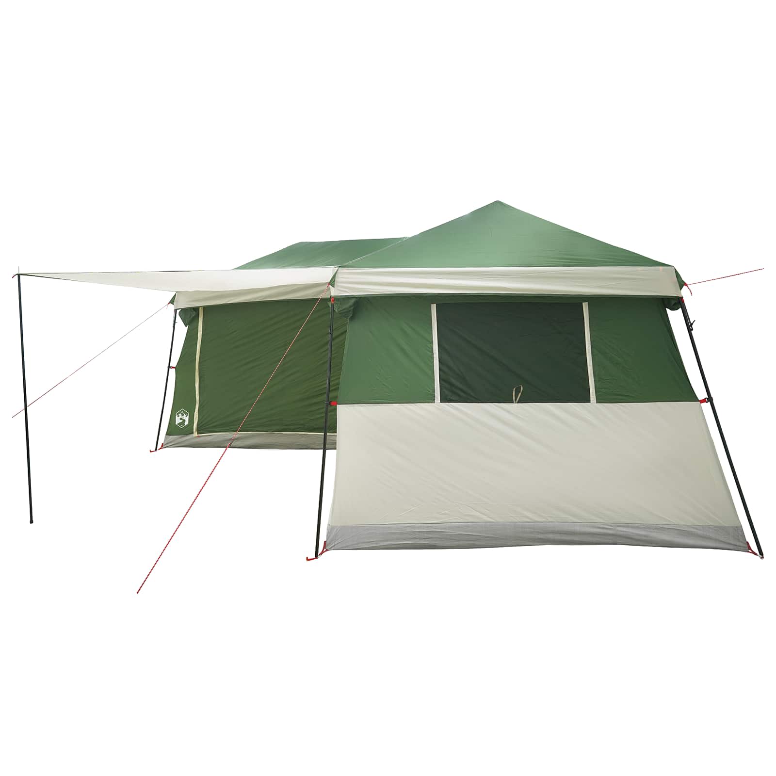 vidaXL Family Tent with Rainfly Water-Resistant 14-Person Green