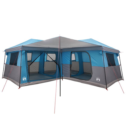 vidaXL Family Tent with Rainfly Water-Resistant 14-Person Blue