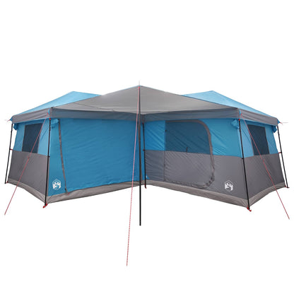 vidaXL Family Tent with Rainfly Water-Resistant 14-Person Blue