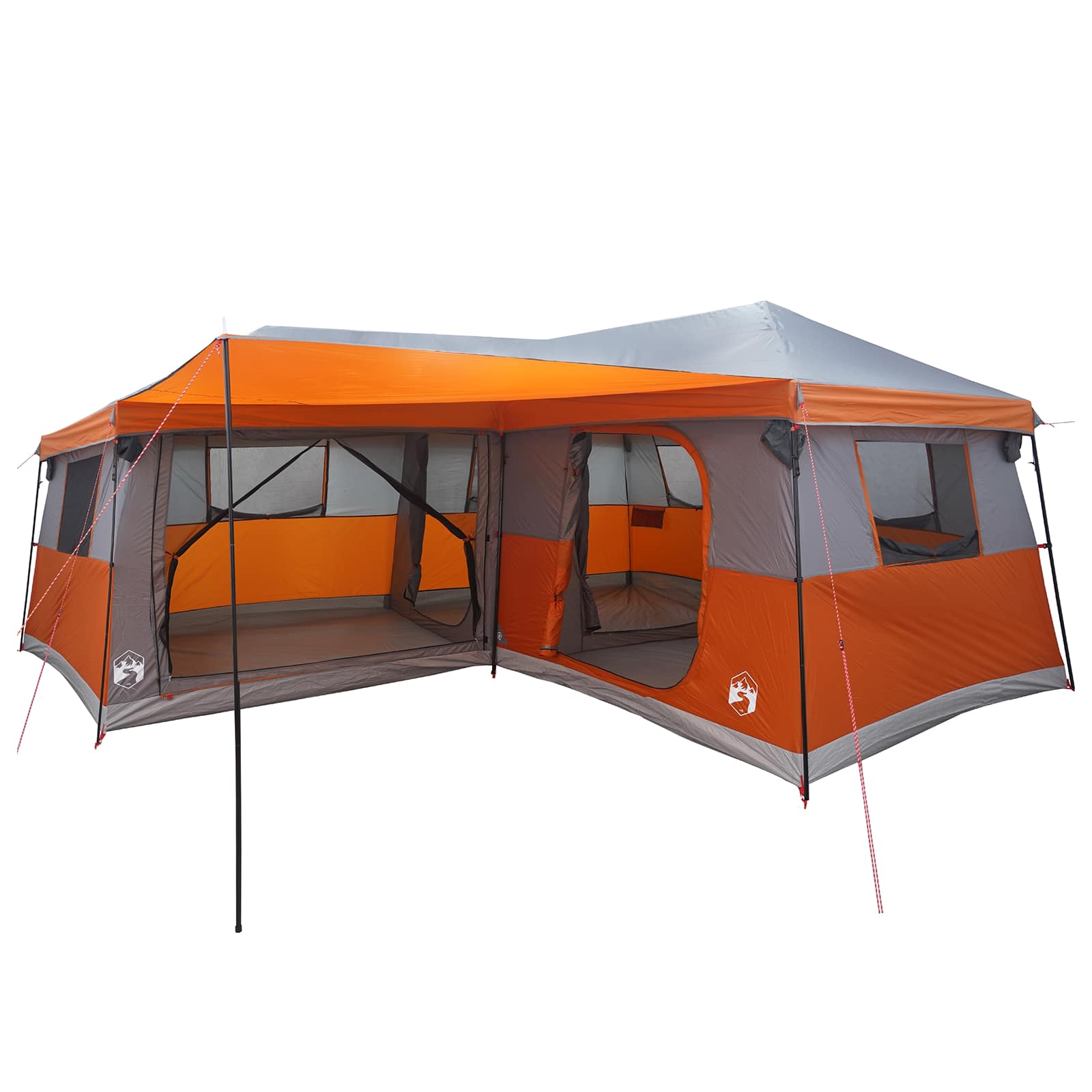 vidaXL Family Tent with Rainfly Water-Resistant 14-Person - Grey