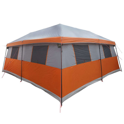 vidaXL Family Tent with Rainfly Water-Resistant 14-Person - Grey